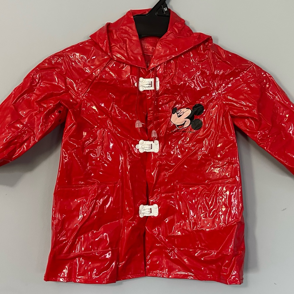 Famous Raincoat Co. - Red Mickey Mouse Raincoat size 3